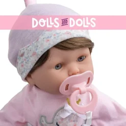 Poupée Berenguer Boutique 38 cm - Brune avec tenue d'éléphant et accessoires