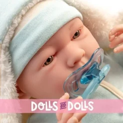 Poupée Berenguer Boutique 39 cm - 18790 Le nouveau-né avec tenue bleue, couverture ours et accessoires