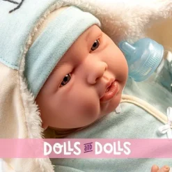 Poupée Berenguer Boutique 39 cm - 18790 Le nouveau-né avec tenue bleue, couverture ours et accessoires