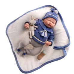 Poupée Berenguer Classics 43 cm - Poupée Reborn peinte à la main - Nouveau-né Mateo marin