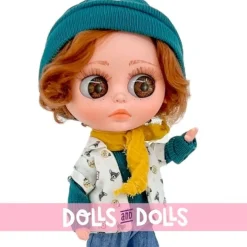 Poupée Berjuan 32 cm - The Biggers - Garçon en salopette en jean