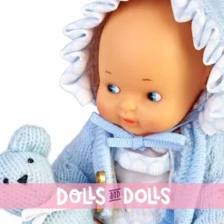 Poupée classique Barriguitas 15 cm - Ensemble bébé avec vêtements bleus
