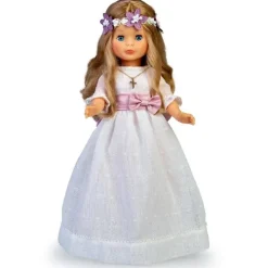 Poupée de collection Nancy 41 cm - Blonde communion avec une couronne de fleurs