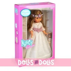 Poupée de collection Nancy 41 cm - Blonde communion avec une couronne de fleurs