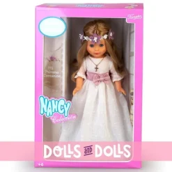 Poupée de collection Nancy 41 cm - Blonde communion avec une couronne de fleurs