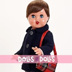 Poupée Juanín Pérez 50 cm - Ensemble manteau en laine bleu marine