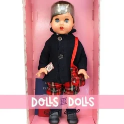 Poupée Juanín Pérez 50 cm - Ensemble manteau en laine bleu marine