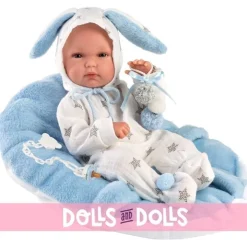 Poupée Llorens 35 cm - Bimbo avec siège bébé