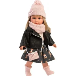 Poupée Llorens 40 cm - Carla avec robe et veste en renard