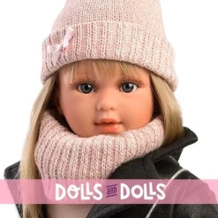 Poupée Llorens 40 cm - Carla avec robe et veste en renard