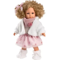 Poupée Llorens 35 cm - Elena avec un ensemble d'étoiles et une veste blanche
