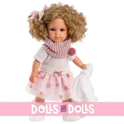 Poupée Llorens 35 cm - Elena avec un ensemble d'étoiles et une veste blanche