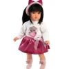 Poupée Llorens 40 cm - Greta avec T-shirt, jupe et bandeau