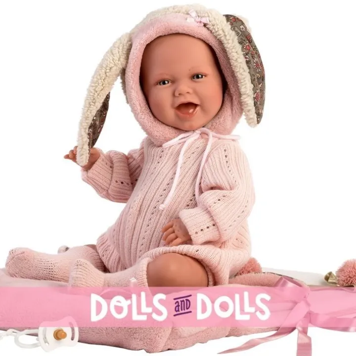 Poupée Llorens 42 cm - Newborn Mimi Smiles avec sac de poussette