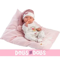 Poupée Llorens 40 cm - Nica nouveau-né avec un pyjama champignon