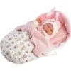Poupée Llorens 40 cm - Nica nouveau-né avec un sac rose