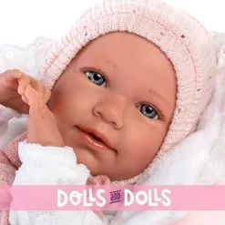 Poupée Llorens 40 cm - Nouveau-né Mimi crybaby avec berceau