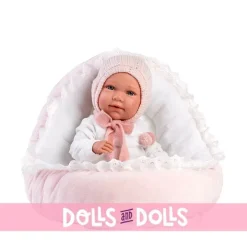 Poupée Llorens 40 cm - Nouveau-né Mimi crybaby avec berceau