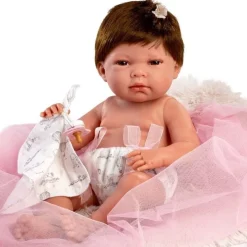 Poupée Llorens 40 cm - Nouveau-né Nica avec coussin rose
