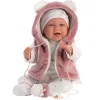 Poupée Llorens 42 cm - Nouveau-né Mimi Smiles avec veste rose