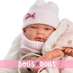 Poupée Llorens 40 cm - Nouveau-né Nica étoiles avec coussin