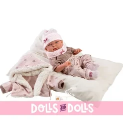 Poupée Llorens 40 cm - Nouveau-né Nica étoiles avec coussin