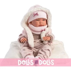 Poupée Llorens 40 cm - Nouveau-né Nica étoiles avec coussin