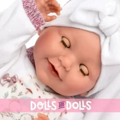 Poupée Llorens 40 cm - Nouveau-né Heidi crybaby avec couverture