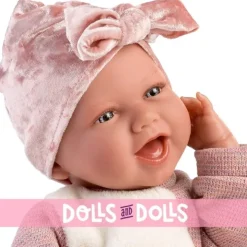 Poupée Llorens 42 cm - Nouveau-né Mimi Smiles avec couverture