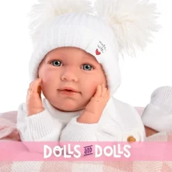 Poupée Llorens 40 cm - Nouveau-né Mimi crybaby avec broderie de la lune