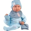 Poupée Llorens 40 cm - Nouveau-né Mimo crybaby avec barboteuse chien