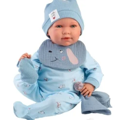 Poupée Llorens 40 cm - Nouveau-né Mimo crybaby avec barboteuse chien