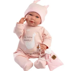 Poupée Llorens 40 cm - Nouveau-né Mimi crybaby avec pyjama rose