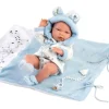 Poupée Llorens 40 cm - Nouveau-né Nico avec table à langer pour la salle de bain