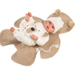 Poupée Llorens 36 cm - Ours brun qui pleure nouveau-né