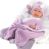 Poupée Llorens 40 cm - Pleurer Lalo nouveau-né avec sac papillon