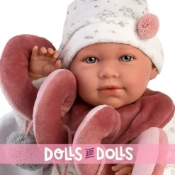 Poupée Llorens 40 cm - Pleurer Mimi nouveau-né avec parc
