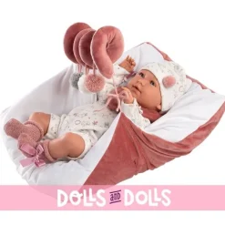 Poupée Llorens 40 cm - Pleurer Mimi nouveau-né avec parc