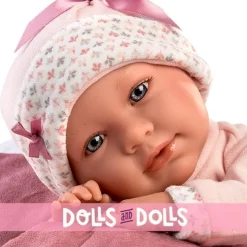 Poupée Llorens 40 cm - Pleurer Mimi nouveau-né avec porte-bébé