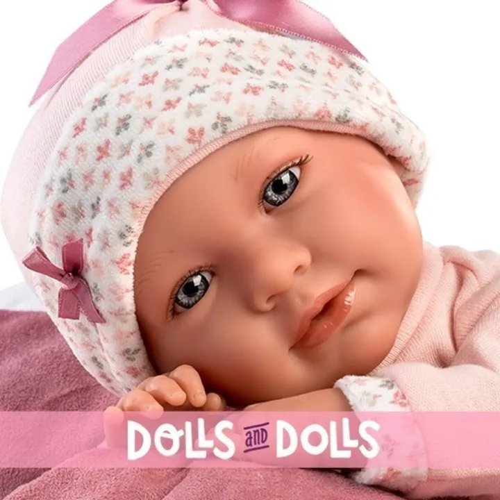 Poupée Llorens 40 cm - Pleurer Mimi nouveau-né avec porte-bébé