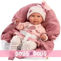 Poupée Llorens 40 cm - Pleurer Mimi nouveau-né avec porte-bébé