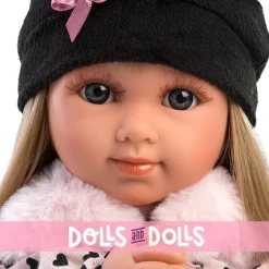 Poupée Llorens 35 cm - Robe et gilet Elena avec des coeurs