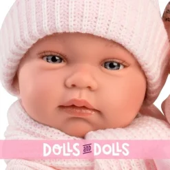 Poupée Llorens 43 cm - Tina nouveau-né avec serviette bambi rose