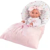 Poupée Llorens 40 cm - Tina nouveau-né avec un sac de couchage rose