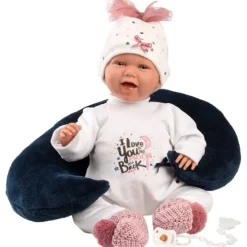 Poupée Llorens 40 cm -Nouveau-né Mimi sourit avec coussin de lune