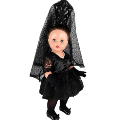 Poupée Mariquita Pérez 50 cm - Avec robe noire et châle espagnol