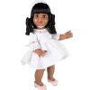 Poupée Mariquita Pérez 50 cm - Afro-américaine en robe blanche