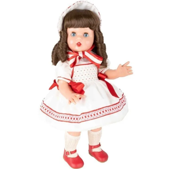Poupée Mariquita Pérez 50 cm - Avec robe beige avec empiècement brodé