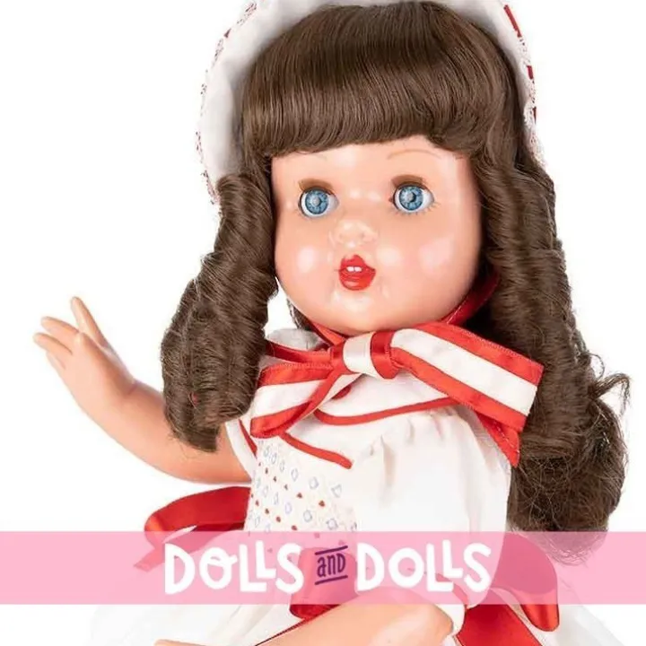 Poupée Mariquita Pérez 50 cm - Avec robe beige avec empiècement brodé