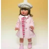 Poupée Mariquita Pérez 50 cm - Robe à carreaux avec manteau rose
